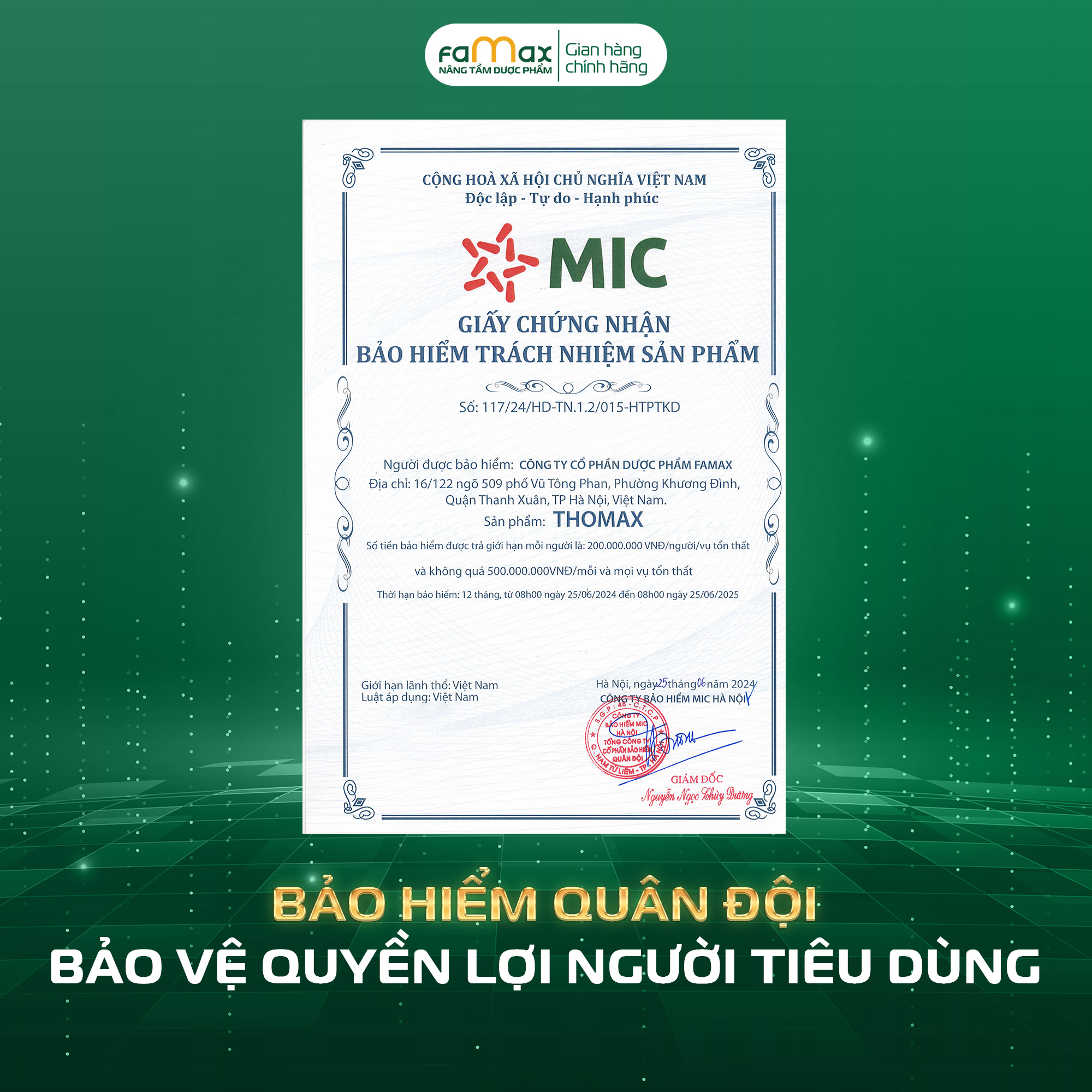 [FAMAX] Thomax xịt họng hỗ trợ giảm đau họng, ho cảm cúm, ho có đờm (Chai 30ml)