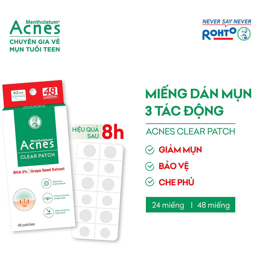 Miếng dán mụn Acnes Clear Patch (48 miếng)