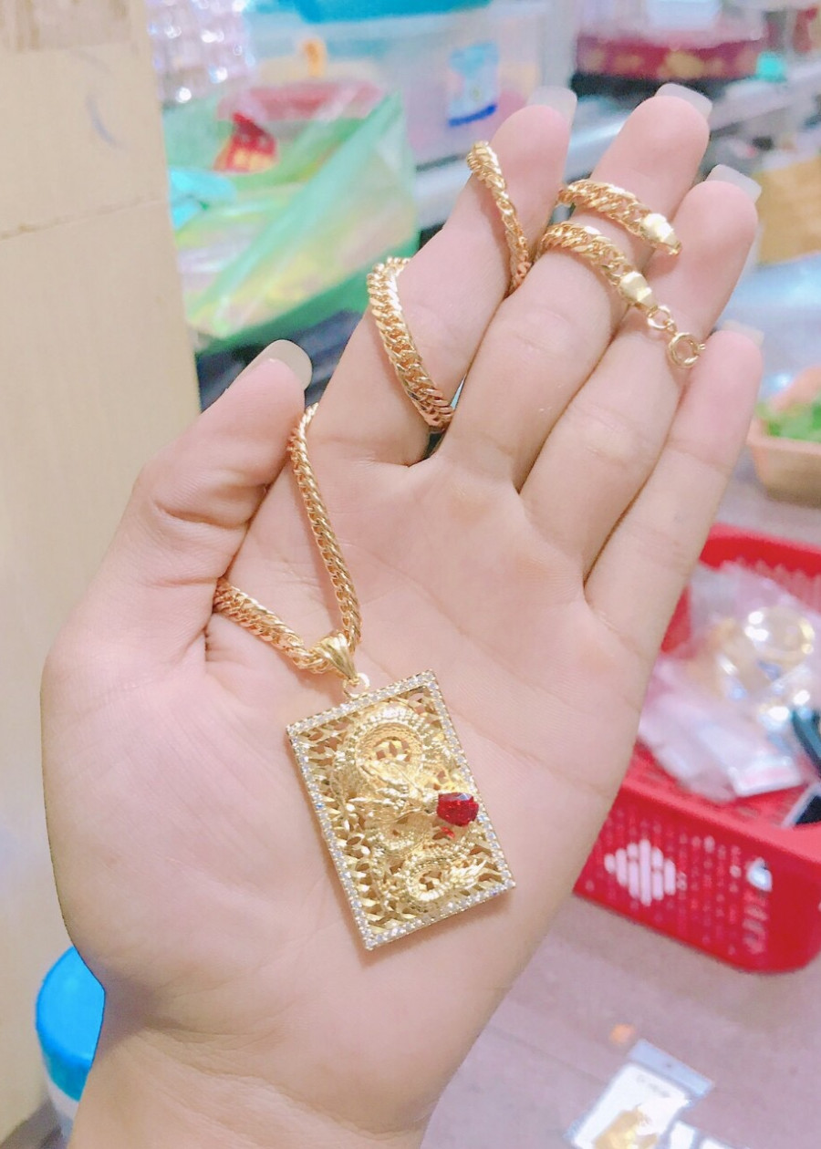 Dây chuyền nam mạ vàng 24k - 031
