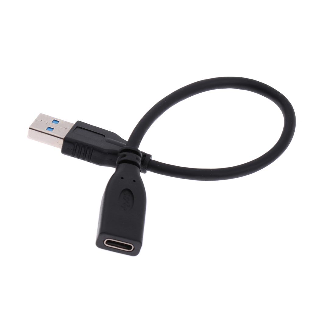 USB Type C Female to USB 3.0 Male Adapter Cable Data Charger for PC Phone