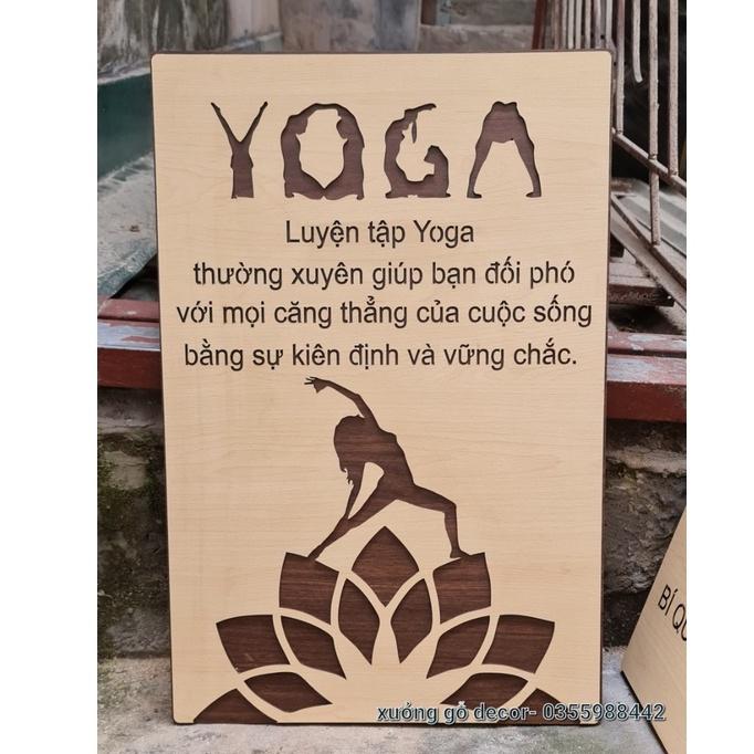 Tranh Treo Tường Yoga Trang Trí Phòng Thiền , Phòng Tập Yoga ... Bằng Gỗ