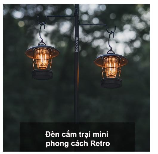 Đèn Led cắm trại mini phong cách Retro Blackdog BD-LYD010