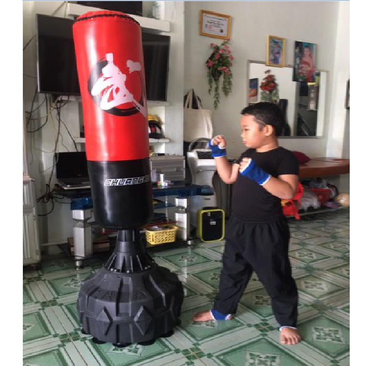 Bao trụ đấm bốc boxing tự đứng, cao 1m68, đường kính 28 cm - bền bỉ hơn - gọn hơn - ưu việt hơn - dành cho phòng tập, dân chuyên