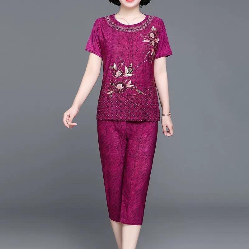 Bộ quần áo cho người già cao tuổi, bộ mặc nhà cho bà phụ nữ trung niên