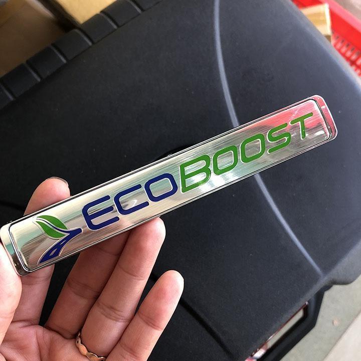 Tem logo nổi EcoBoost gắn trang trí đuôi xe Ford ECO BOOST