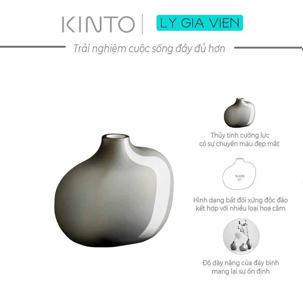 Bình Hoa Nghệ Thuật Kinto Sacco Vase Glass 01 - Hàng Nhập Khẩu