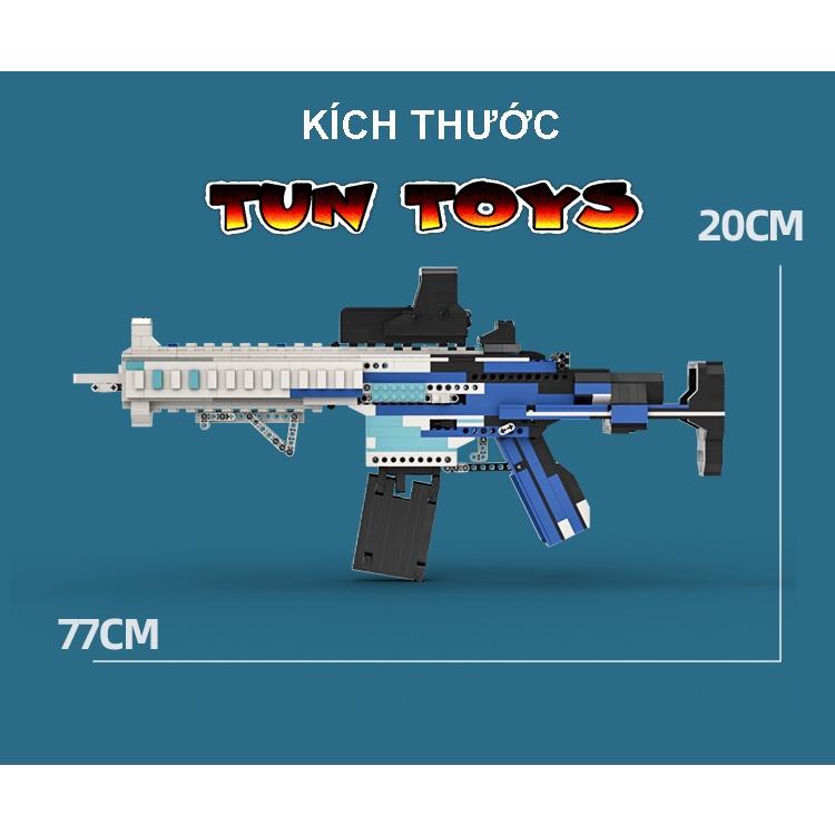 Đồ Chơi Lắp Ghép Mô Hình Súng Rifle M416C-Black ICE CSGO, PUBG +1500 Mảnh Ghép Bản Thiết Kế Chuẩn 1:1