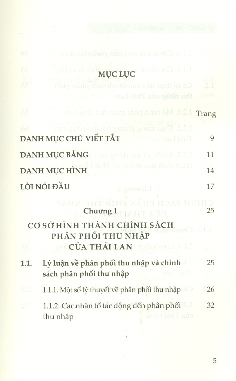 Chính Sách Phân Phối Thu Nhập Của Thái Lan Và Hàm Ý Cho Việt Nam (Sách chuyên khảo)