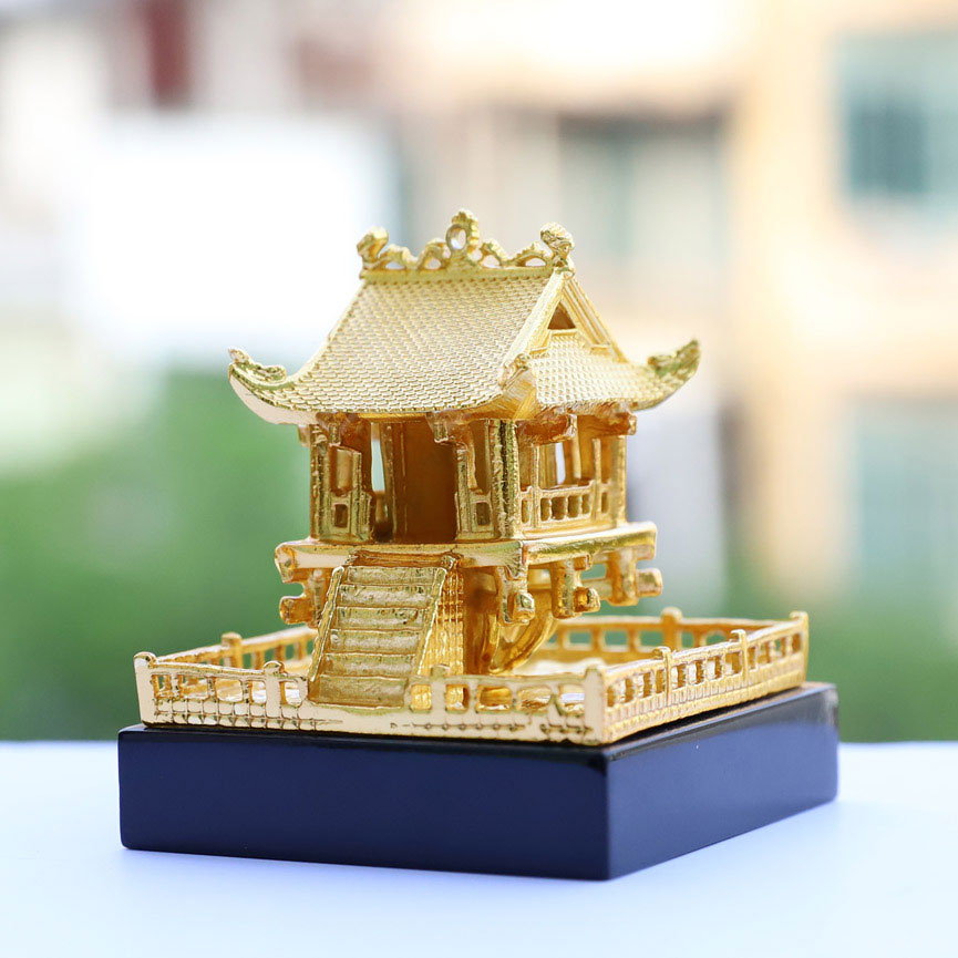 Quà tặng lưu niệm Hà Nội: Chùa một cột mạ vàng 24K