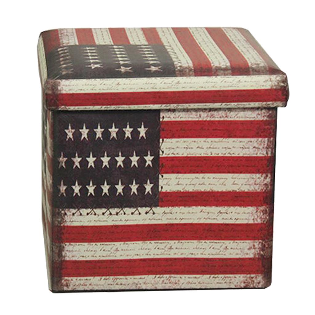 Foldable Storage Ottonmans Box Chest Seat Food Stool