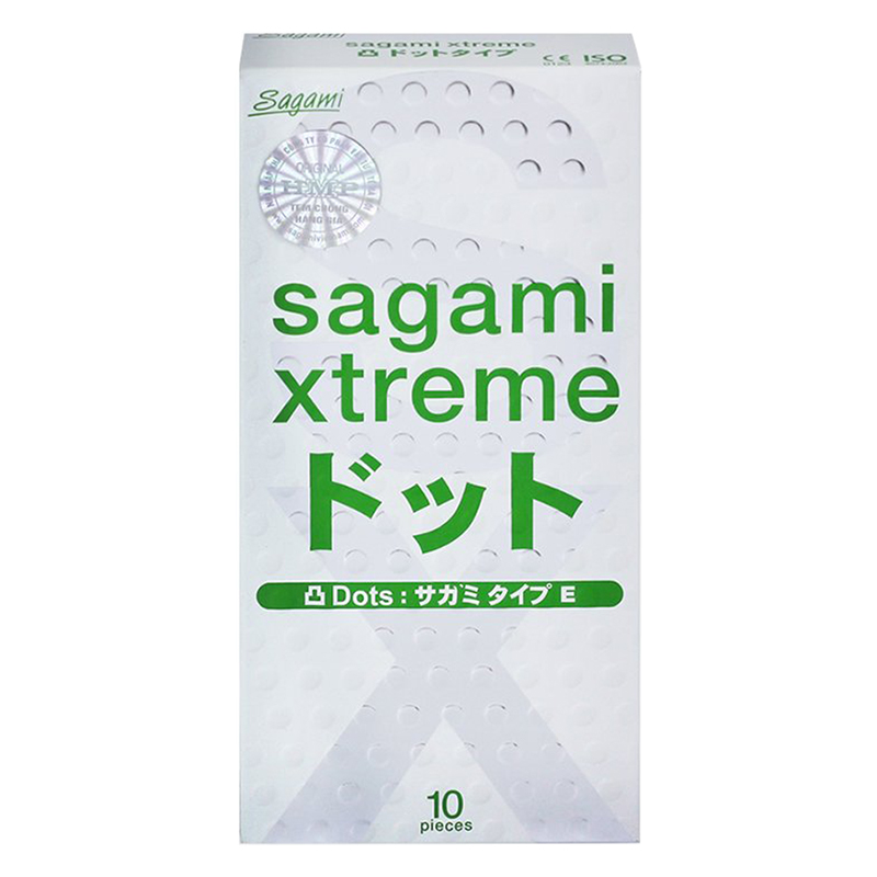 Bộ Bao Cao Su Có Gân Và Gai Siêu Mỏng Sagami Extreme White (10 Bao) Và Gel Bôi Trơn Cao Cấp Sagami (60g)