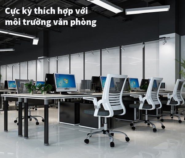 Ghế văn phòng xoay, vải lưới tổ ông thoáng khí, có bánh xe di chuyển tiện lợi, tay gấp linh hoạt - NIKITA