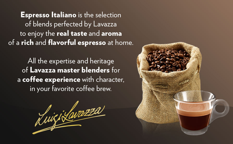 Cà Phê Bột Pha Máy LAVAZZA COFFEE ESPRESSO ITALIANO – ĐỘ ĐẬM : 5/10. Hương hoa và trái cây