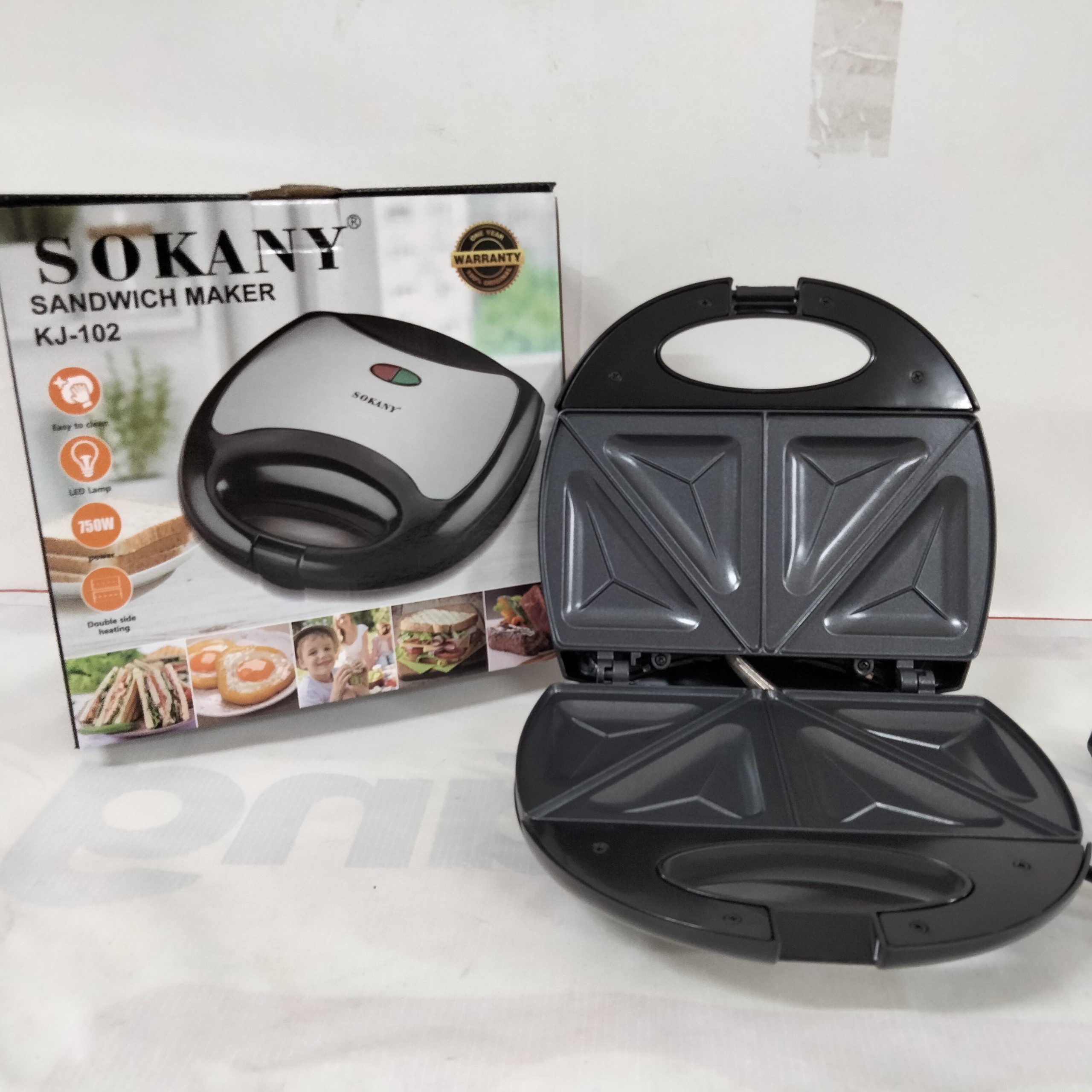 Máy Làm  750W/220V 4 Bánh Hotdog Electric Sandwich Toaster Maker Machine PVN4892