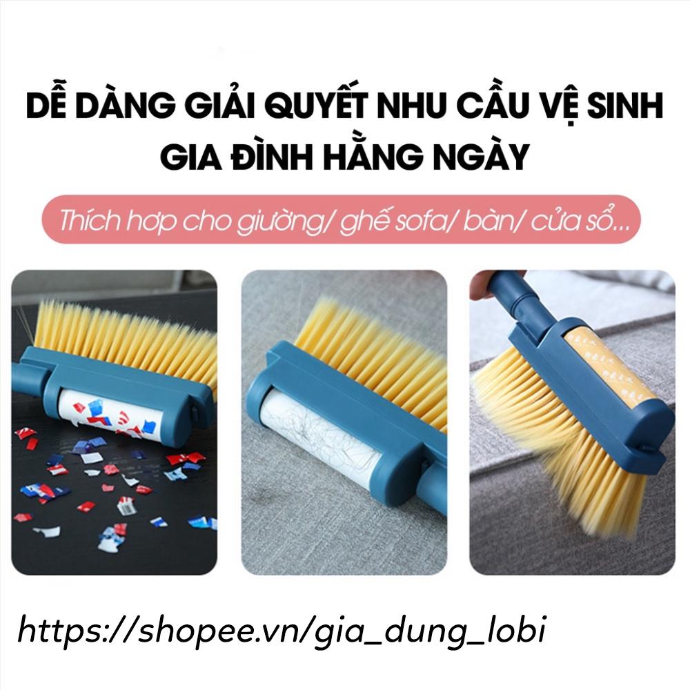 Chổi vệ sinh lăn bụi 2in1 vệ sinh sofa cửa sổ bàn ghế giường thông minh chất liệu nhưa PP chắc chắn