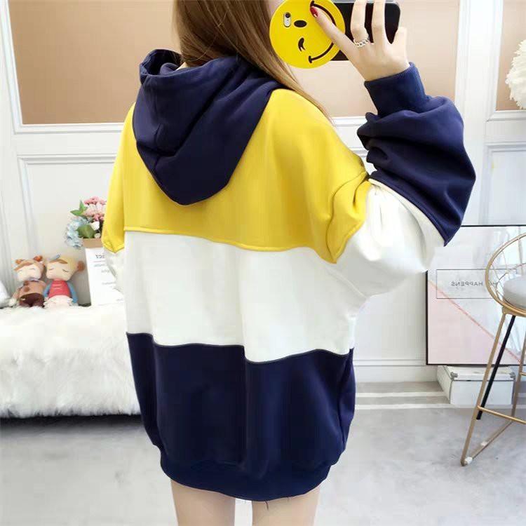 Áo Hoodie Unisex nam nữ, áo khoác nỉ sọc ngang 3 màu cực chất