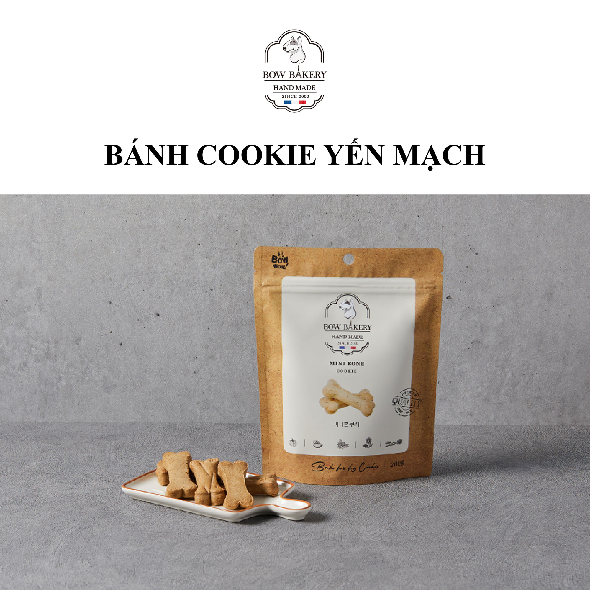 Bánh Cookie Yến Mạch Bowwow CK-BN-200 (200g)