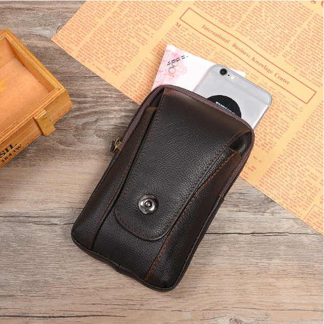 Bao da đeo lưng samsung galaxy note 9 vintage dáng đứng da bò màu nâu đất