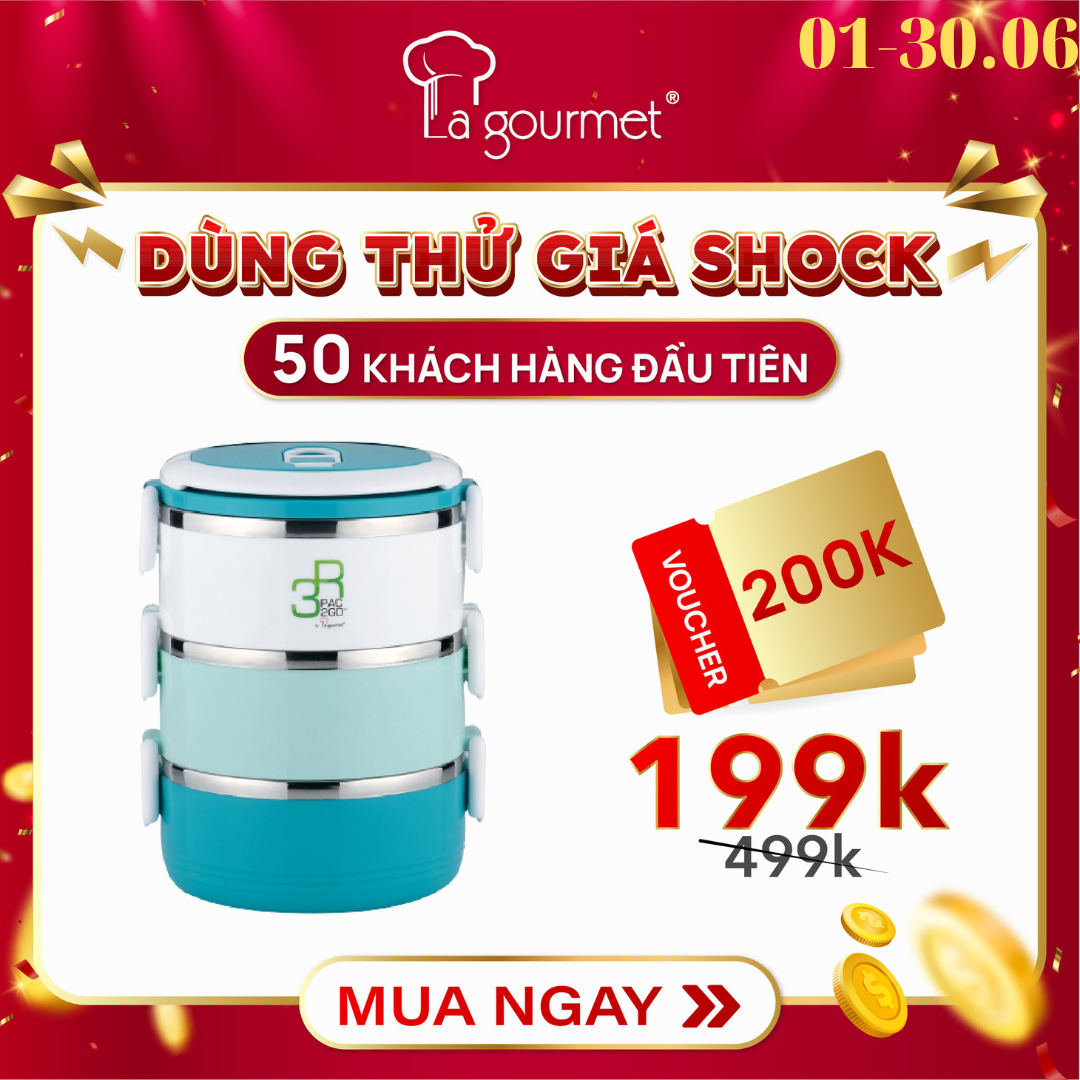 Camen Đựng Cơm La Gourmet Millennium 3 Ngăn 357120