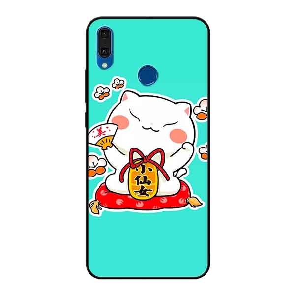 Ốp Lưng in cho Huawei Y9 2019 Mẫu Mèo May Mắn 5 - Hàng Chính Hãng