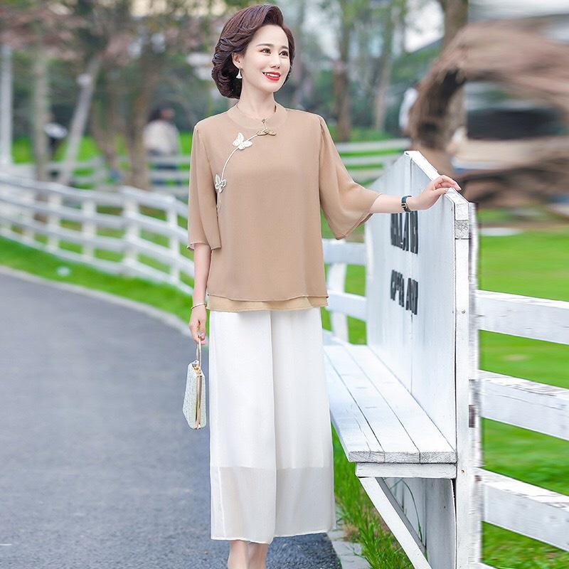 Áo Trung Niên Cổ Tàu Thời Trang Cho Mẹ Và Bà Phong Cách Sang Trọng Lịch Sự, Có Big Size