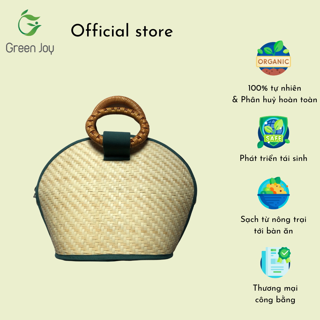 Túi cỏ bàng ovan Green Joy