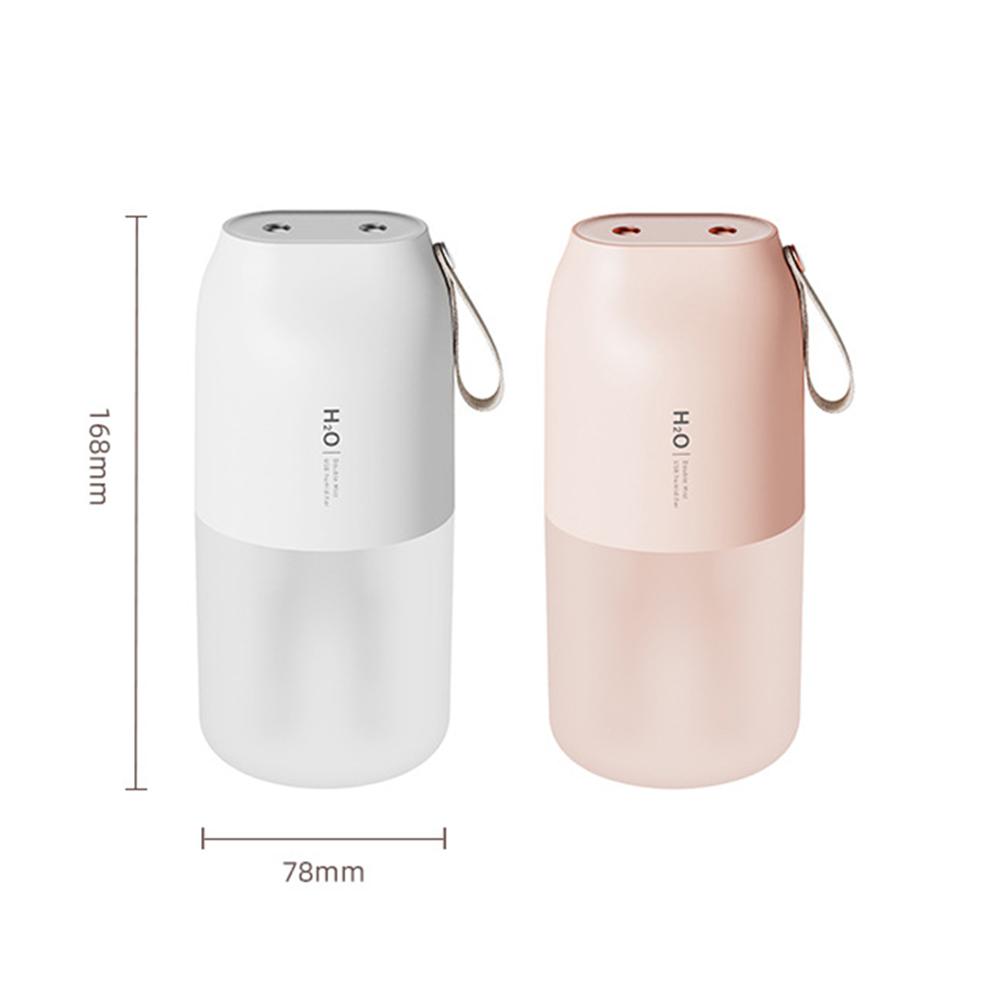 Không Dây Máy Tạo Độ Ẩm Không Khí Thơm Khuếch Tán 2000MAh Pin Sạc Đôi Vòi Phun Máy Khuếch Tán Tinh Dầu Phun Sương Tạo Máy Phun Sương Tạo Độ Ẩm