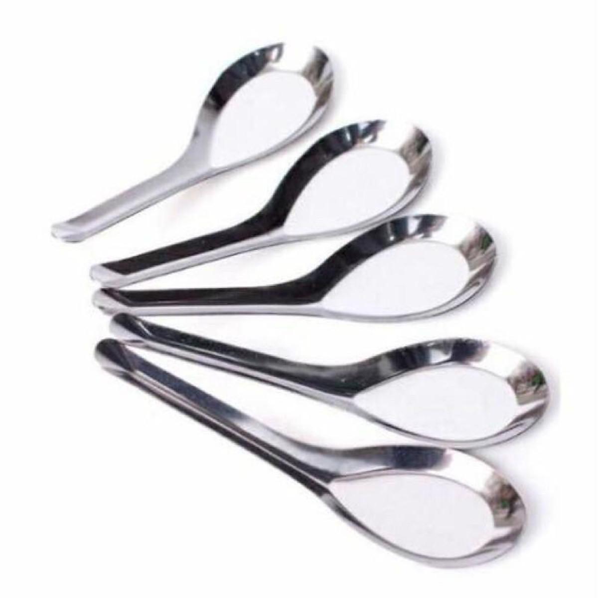 1 thìa inox 304 ăn phở ăn cơm loại dày đẹp không gỉ sét