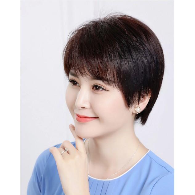 Tóc giả ngắn trung niên siêu da TGT-013