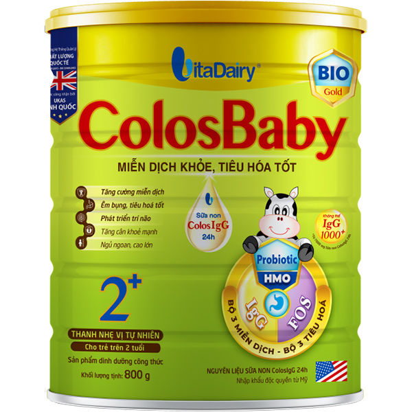 Sữa Bột Vitadairy COLOSBABY BIO GOLD 2+ 800g