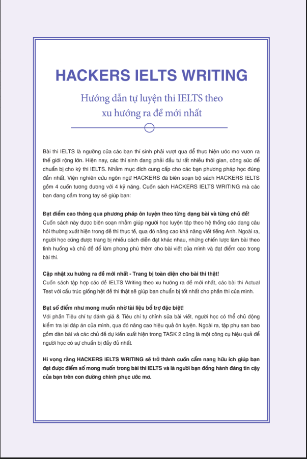 Hackers Ielts Writing (Tái Bản)