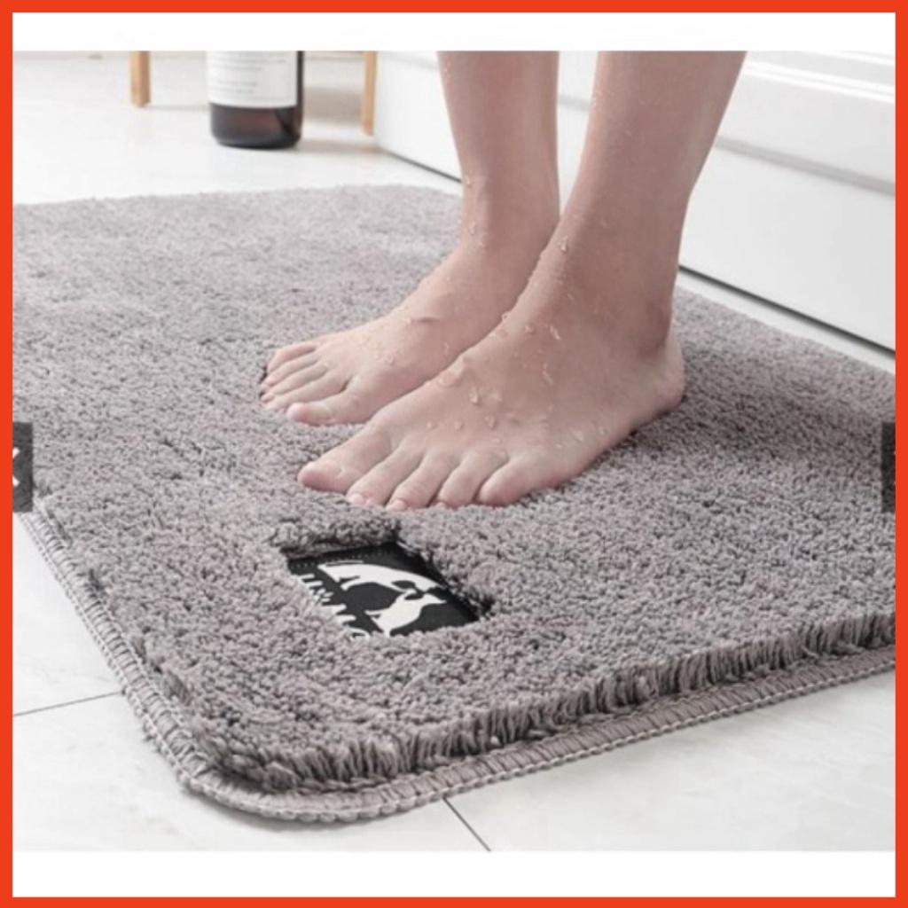 Thảm lau chân nhà tắm LEN MỊN thấm hút tốt KHỔ 40*60cm