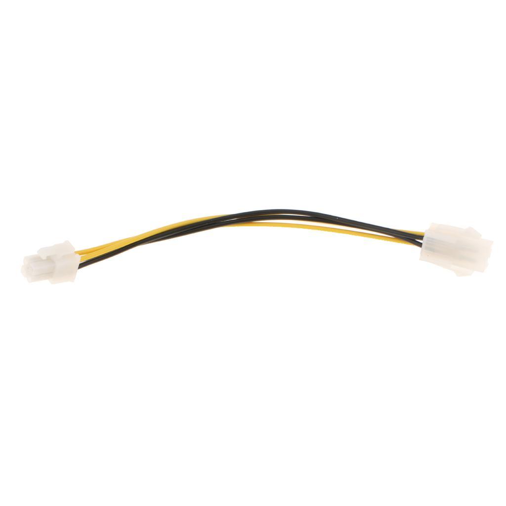 2Pcs 4 Pin Extension Cable Power Supply Motherboard Adapter Extension Cable