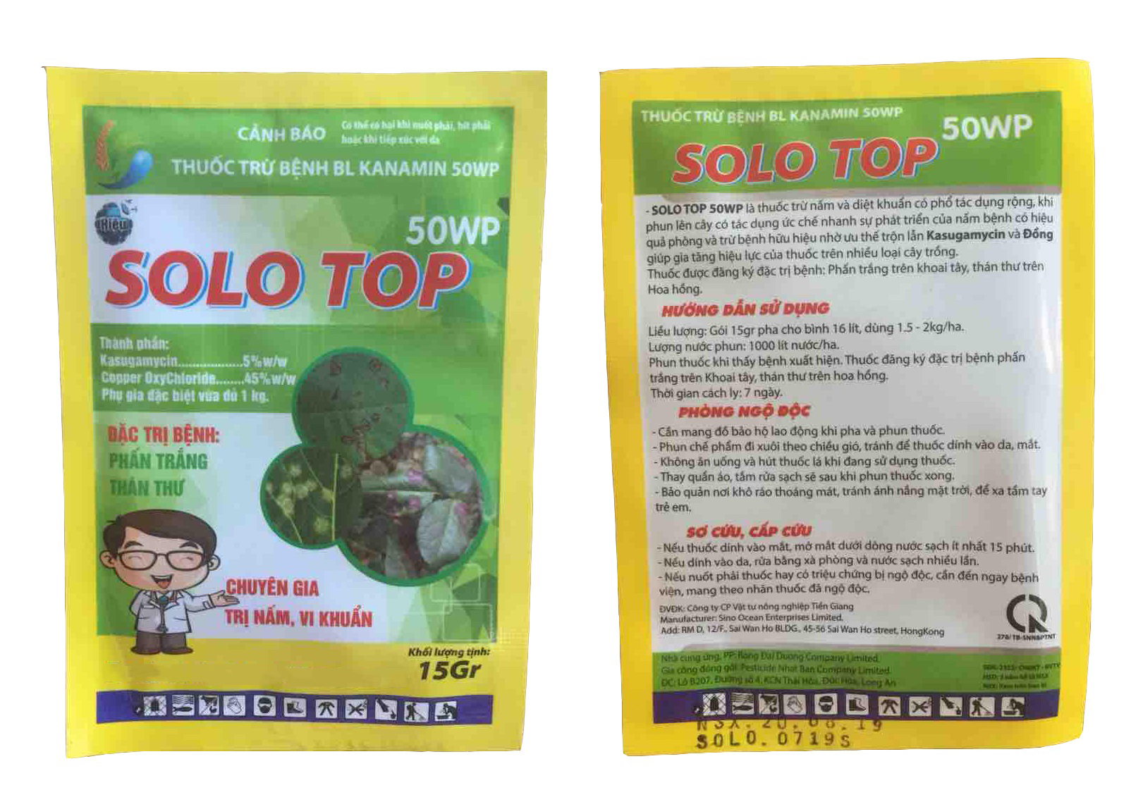 SOLO TOP 50WP - Thuốc trừ bệnh thán thư - kháng nấm phấn trắng cho hoa Hồng - hoa kiểng và cây trồng