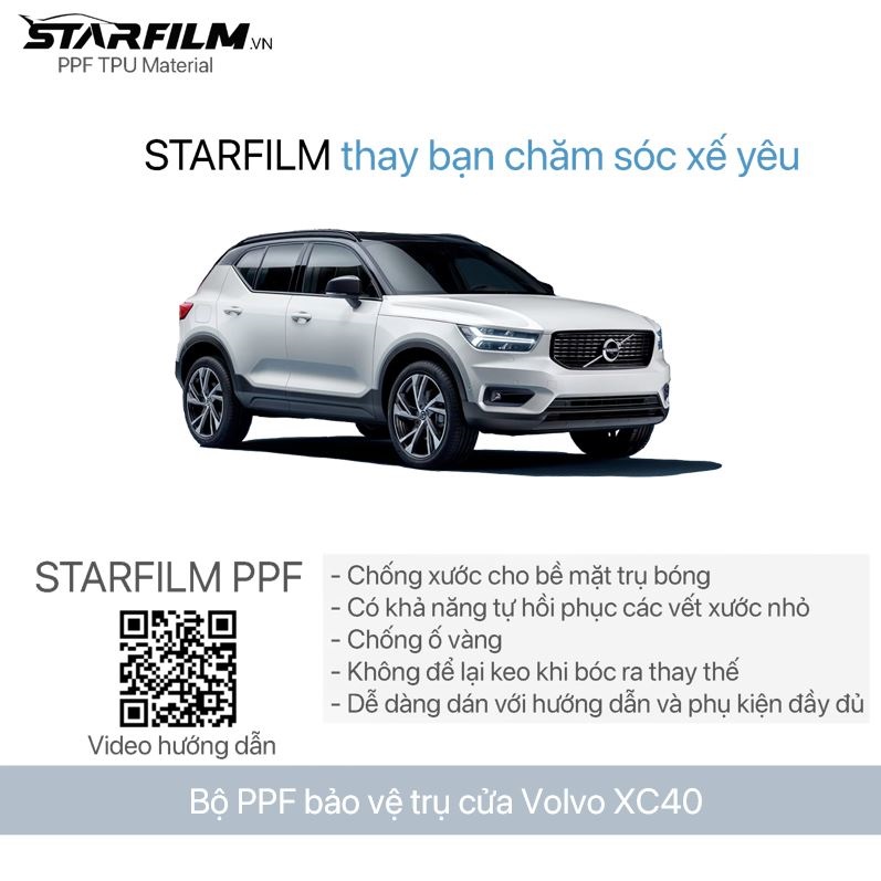 Volvo XC40 PPF TPU Trụ bóng chống xước tự hồi phục STARFILM