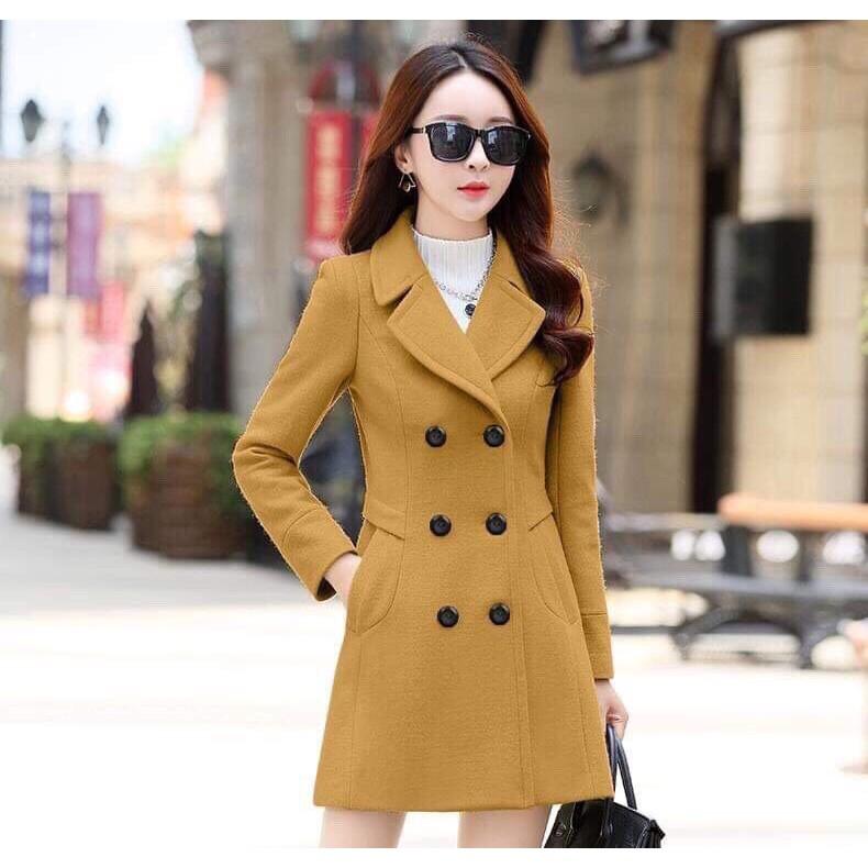 ÁO KHOÁC DẠ CỔ VEST PHỐI 6 NÚT CAO CẤP KS380400 VN