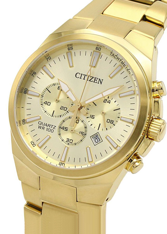 Đồng Hồ Nam Citizen Dây Thép Không Gỉ AN8172-53P - Mặt Vàng