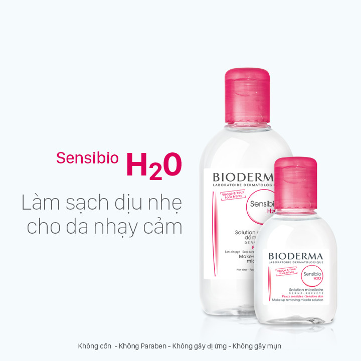 Nước Tẩy Trang Dành Cho Da Nhạy Cảm BIODERMA Sensibio H2O 100ml - Tặng 1 Móc Khóa Nhựa 2 Mặt