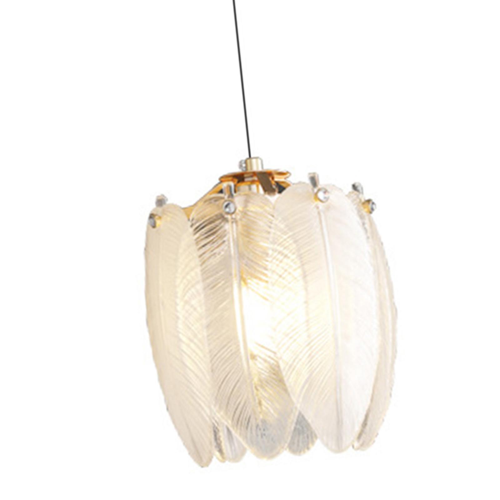 Feather Ceiling Light Fixture LED Pendant Lights Chandelier Decoration 3 Color Dimming Hanging Lamp for Club Hallway Office Loft Dining Room
