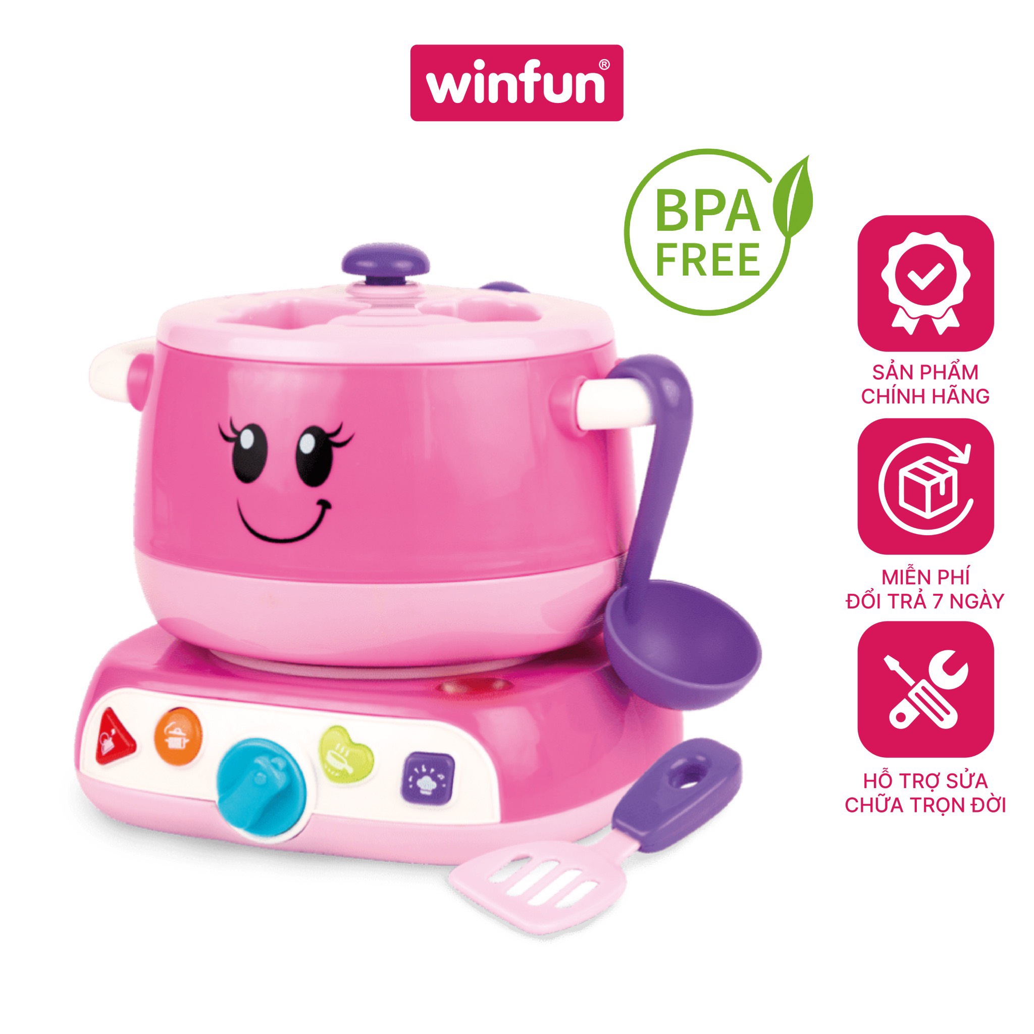 Đồ chơi nấu ăn Winfun 3-in-1 có đèn nhạc 0762 