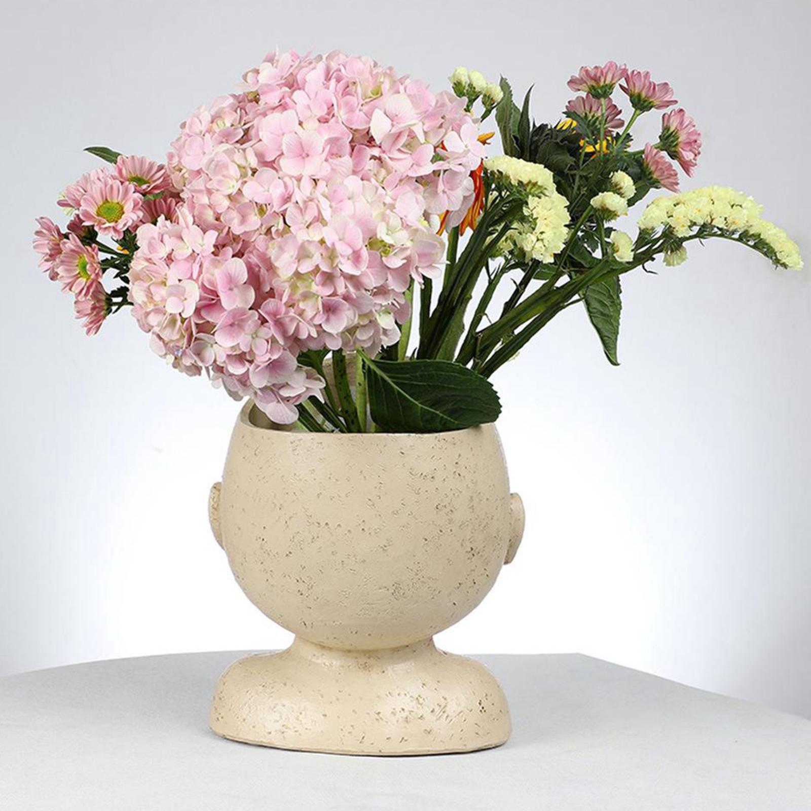 Resin Flower Planter Garden Plant Bucket Pot Home Decor Flowerpot Holder