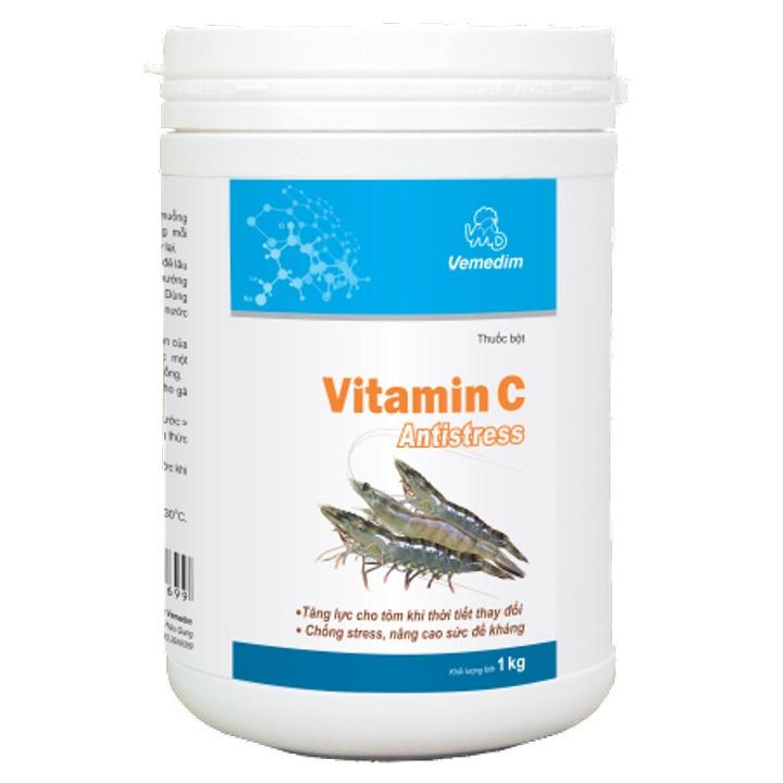 Vitamin C Antistress tôm - chống stress do thay đổi thời tiết, nâng cao sức đề kháng cho tôm, hộp 1kg