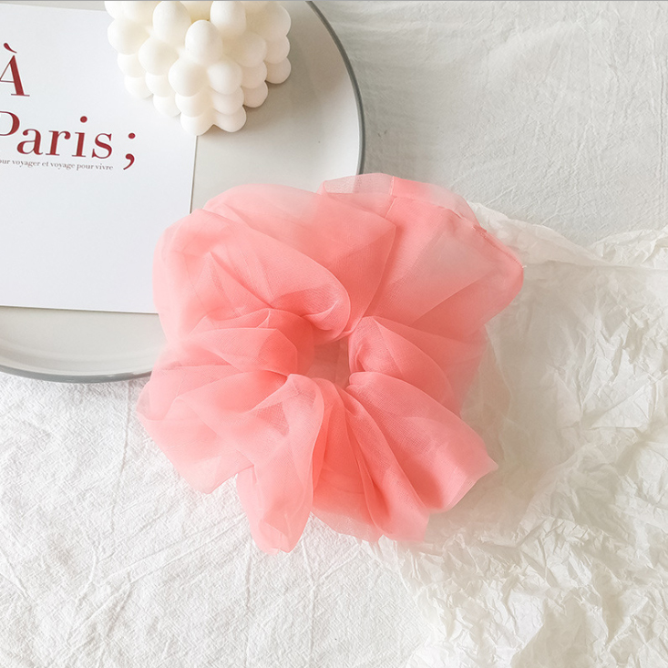 Sét nhiều dây buộc tóc Scrunchies voan dễ thương