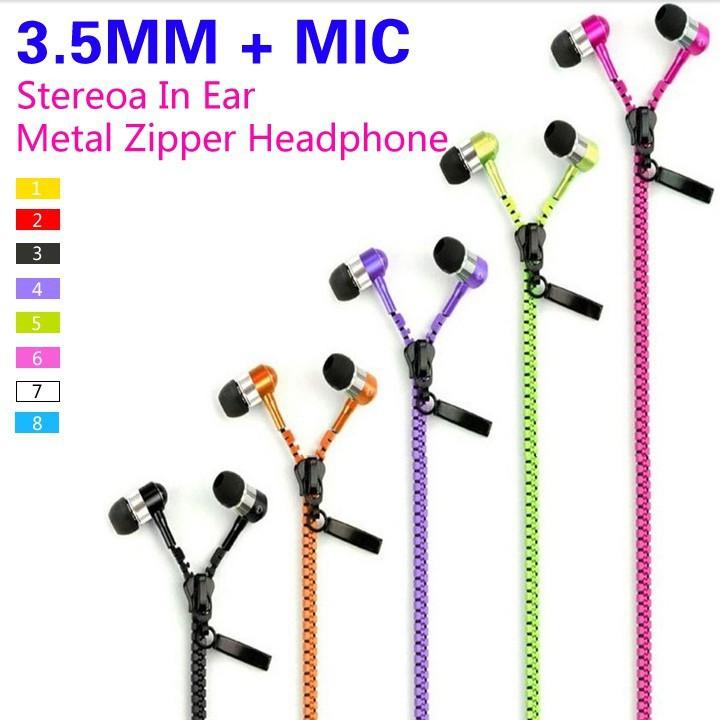 Tai nghe kéo khóa Zipper chống rối dây (Giao Màu Ngẫu Nhiên)  RTQ(92)