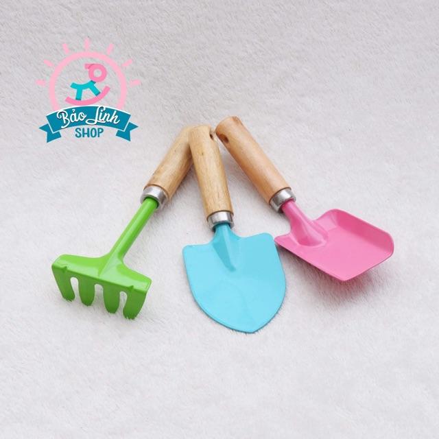 Set 3 xẻng làm vườn cho bé| Đồ chơi an toàn