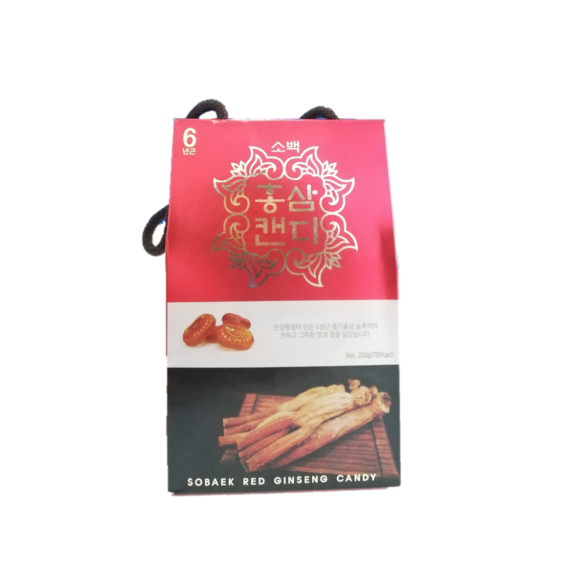 Kẹo Hồng Sâm Sobaek Candy Ginseng Hộp 200g Hàn Quốc, thơm ngon, tăng cường sức khỏe, kẹo sâm hàn quốc