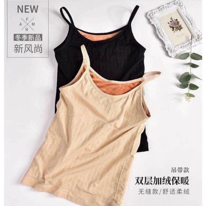ÁO 2 DÂY GIỮ NHIỆT LÓT LÔNG CAO CẤP