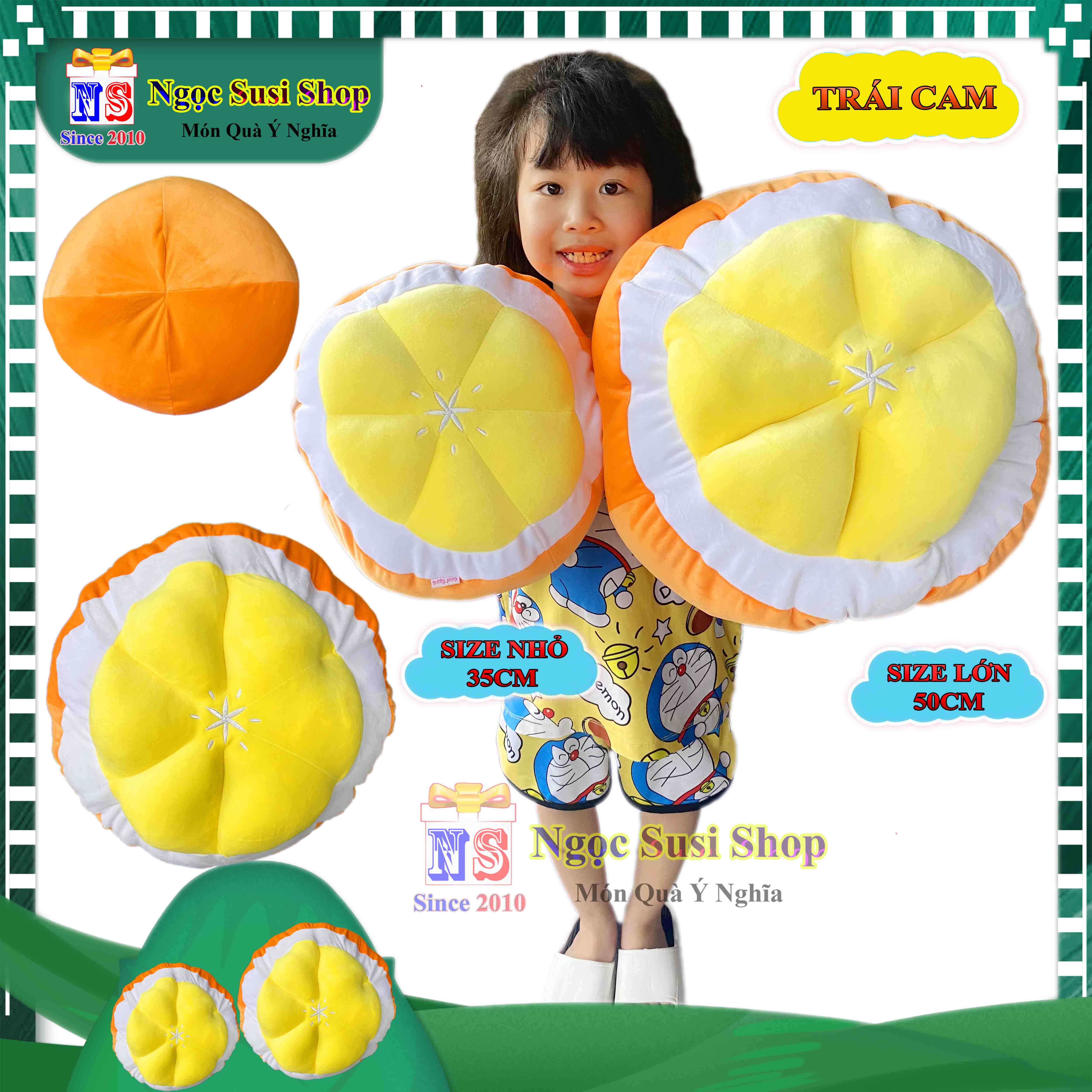 GẤU BÔNG TRÁI CAM SIÊU TO ÔM NGỦ TRANG TRÍ - THÚ BÔNG HÌNH TRÁI CAM SIÊU MỀM NHẸ