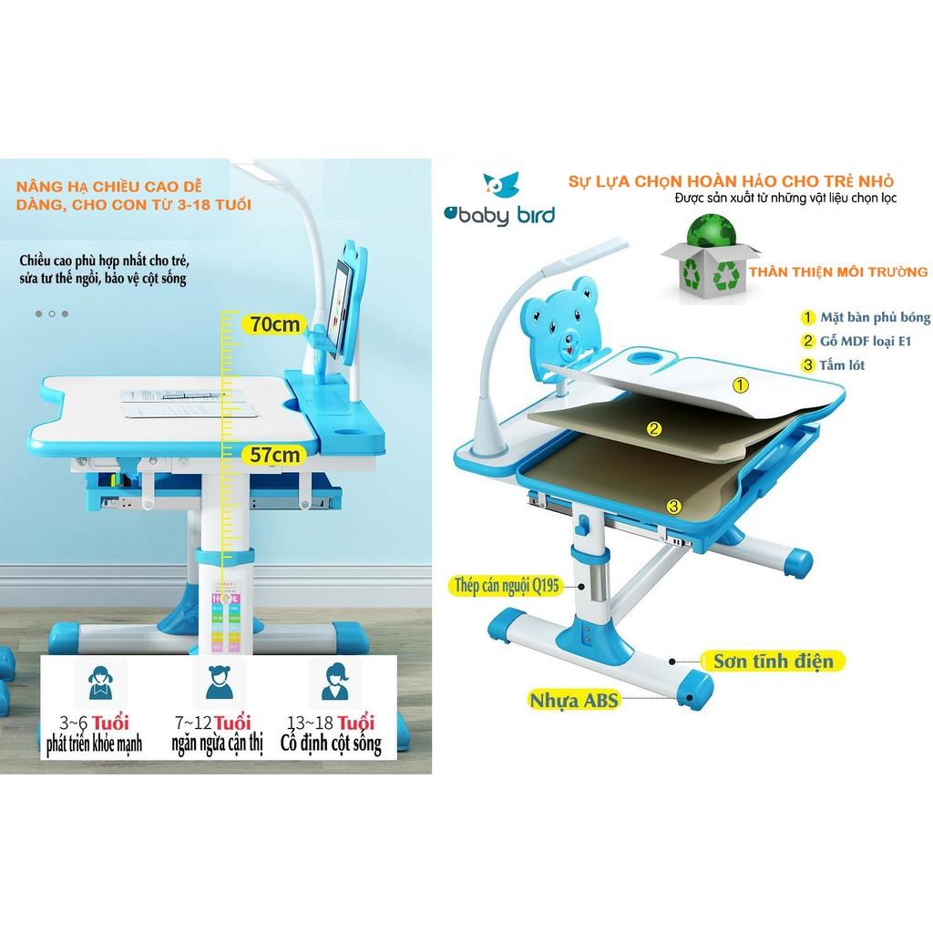 Bàn ghế học sinh, bàn học sinh nhập khẩu, bàn học thông minh, bàn học ,chống gù, mã B.D01