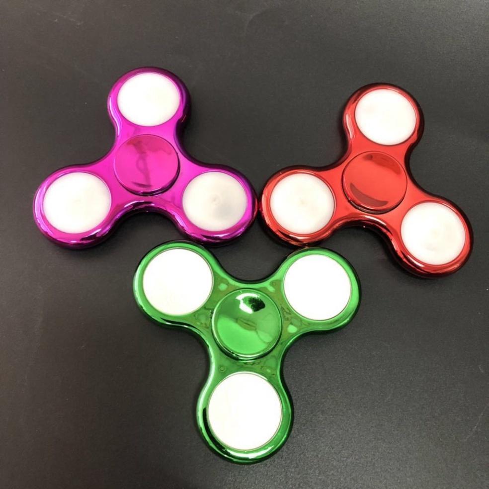 Con Quay Đồ Chơi Spinner Phát Sáng 20 kiểu Giúp Giảm Stress Con Quay Đèn LED Trong Suốt Màu Trắng Màu Vàng